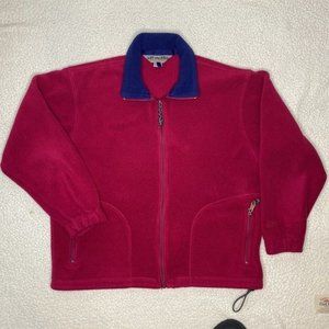 Vintage EMS Maroon Polartec Fleece Jacket: Size Medium